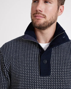 Navy Ingvar Half Sweater