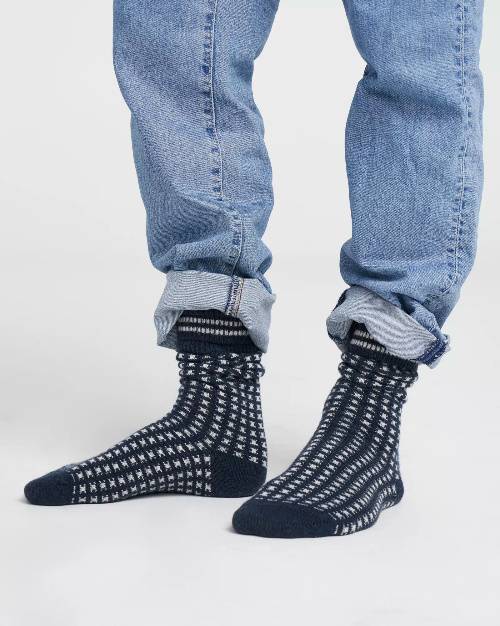 Navy Malung Wool Socks
