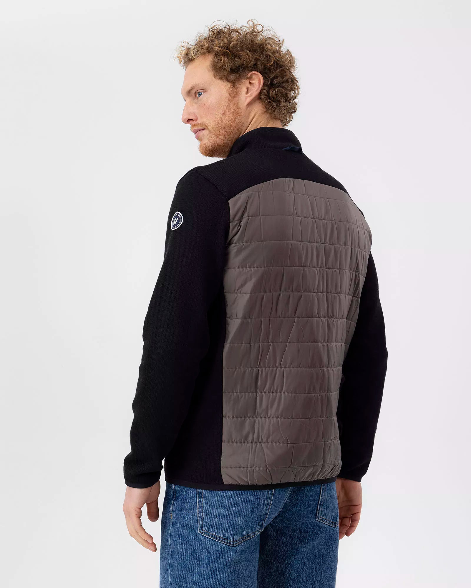 Black Knitted Windproof Jacket