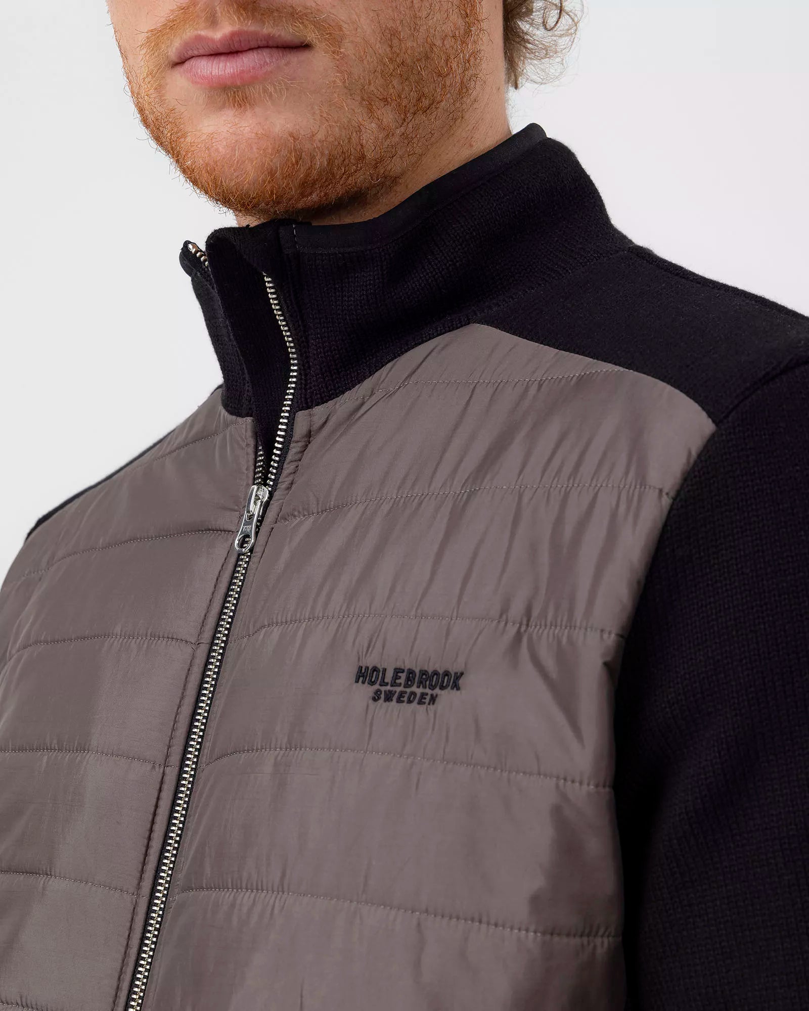 Black Knitted Windproof Jacket