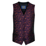 Load image into Gallery viewer, Floral Metallic Thread Waistcoat Purple
