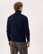 Load image into Gallery viewer, Navy Windproof Half Zip Sweater
