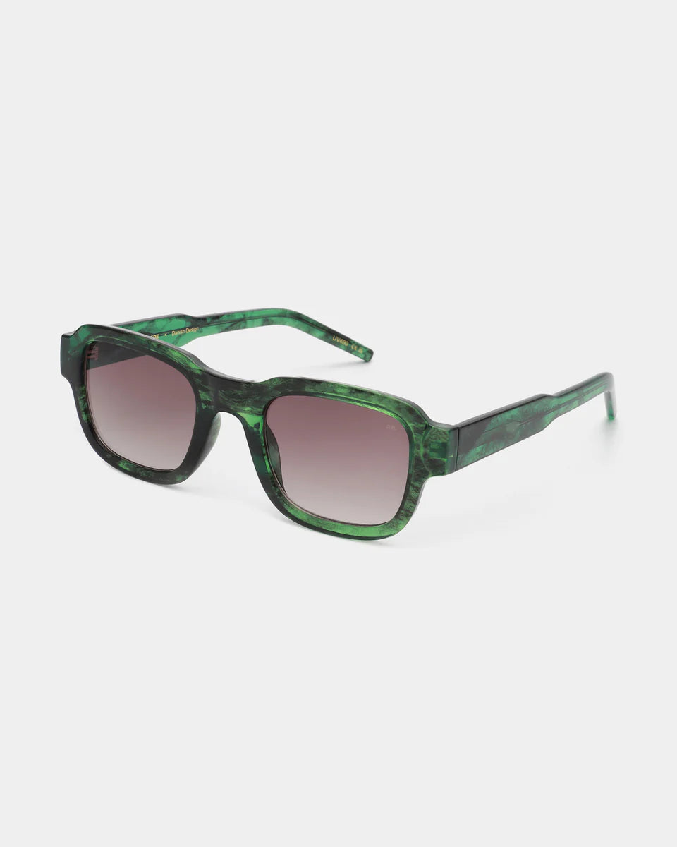 A. Kjaerbede Halo Sunglasses Green Marble Transparent