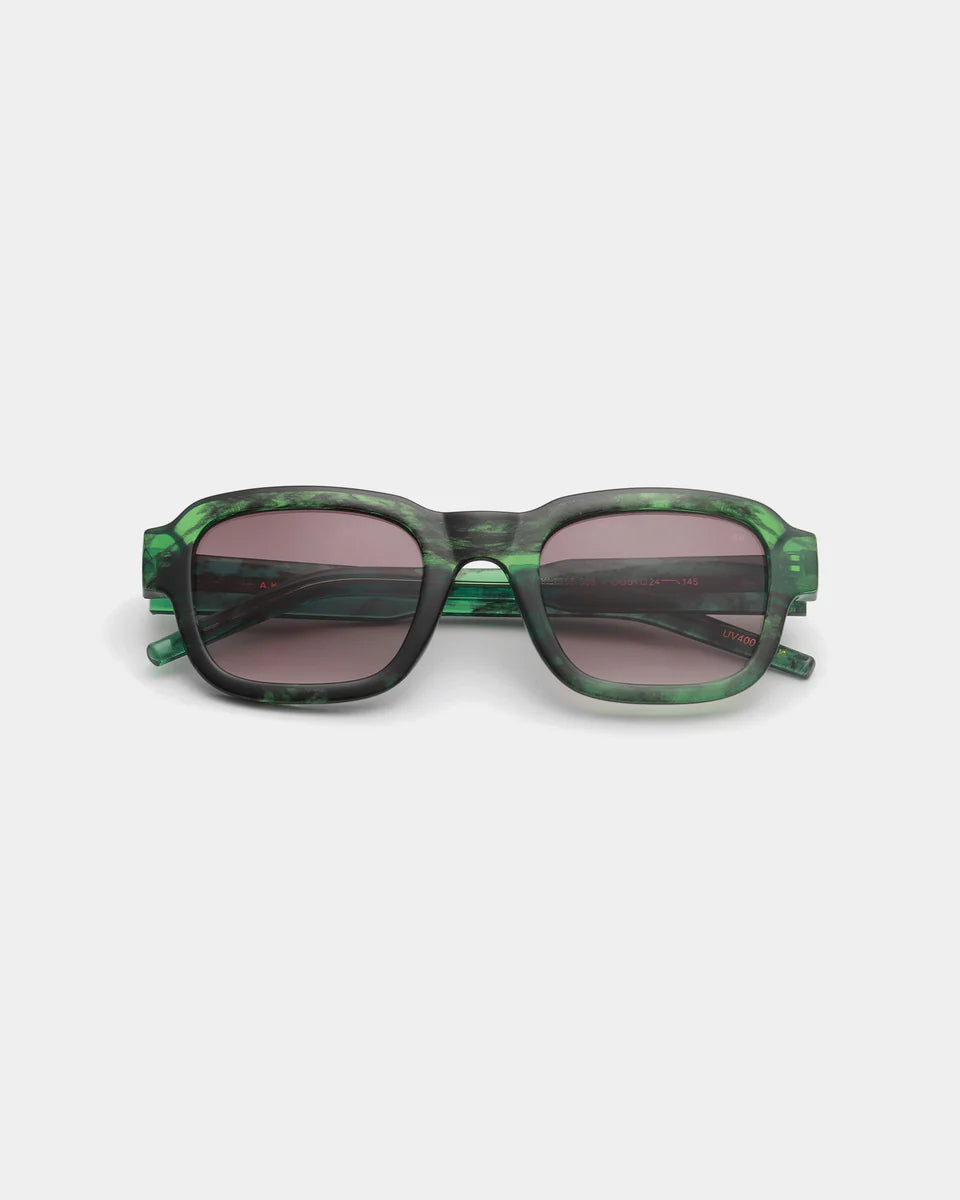 A. Kjaerbede Halo Sunglasses Green Marble Transparent