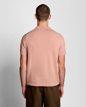 Pink Knitted Polo Shirt