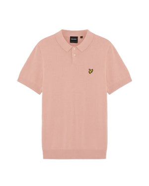 Pink Knitted Polo Shirt