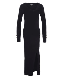 Barbour International Piquet Knitted Dress Black