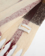 Load image into Gallery viewer, Ecru Isla Tartan Boucle Scarf
