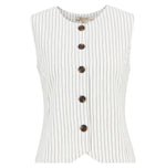 Load image into Gallery viewer, White Sloane Striped Waistcoat
