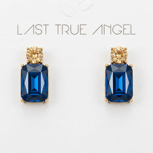 Petrol Mini Gem Earrings
