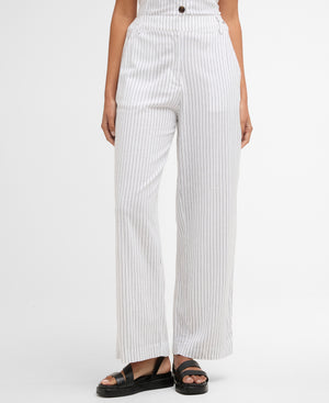 White Striped Sloane Trousers