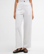Load image into Gallery viewer, White Striped Sloane Trousers
