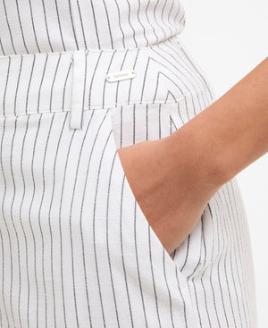 White Striped Sloane Trousers