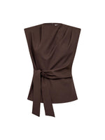Load image into Gallery viewer, Brown Pleat Luna Top
