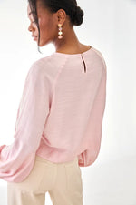 Load image into Gallery viewer, Rose Geometric Pleated Blouse

