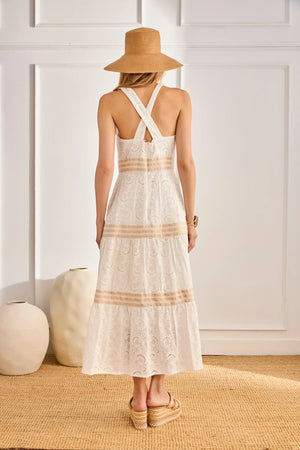 White Paisley Dress