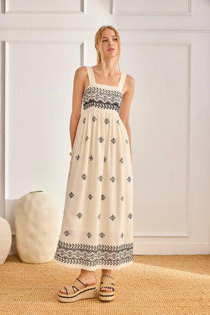 Ivory Embroidered Dress