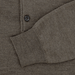 Load image into Gallery viewer, Lorenzoni Premium Quality Merino Wool Button Polo Light Brown
