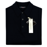 Load image into Gallery viewer, Lorenzoni Premium Quality Merino Wool Button Polo Navy
