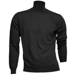 Load image into Gallery viewer, Lorenzoni Premium Quality Merino Wool Roll Neck Charcoal
