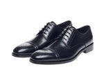 Load image into Gallery viewer, Black Lucan Semi Brogues Shoes
