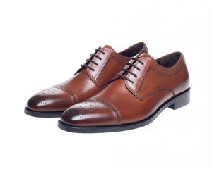 Tan Lucan Semi Brogues Shoes