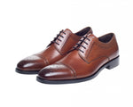 Load image into Gallery viewer, Tan Lucan Semi Brogues Shoes
