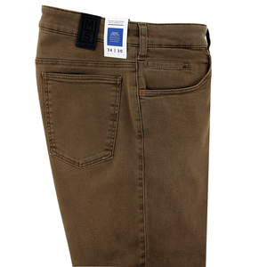 Meyer M5 Cotton Twill Five Pocket Jeans Caramel Regular Leg