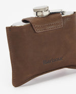 Load image into Gallery viewer, Brown Hinged Hip Flask
