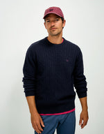 Load image into Gallery viewer, Navy Cable Knit Jumper
