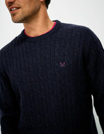 Load image into Gallery viewer, Navy Cable Knit Jumper
