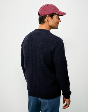 Navy Cable Knit Jumper