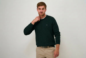 Green Cable Knit Jumper
