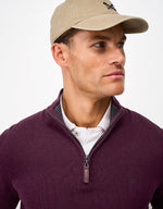 Load image into Gallery viewer, Burgundy Half Zip Jumper
