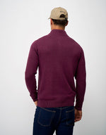 Load image into Gallery viewer, Burgundy Half Zip Jumper

