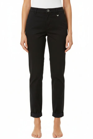 Black Turn Up Chinos