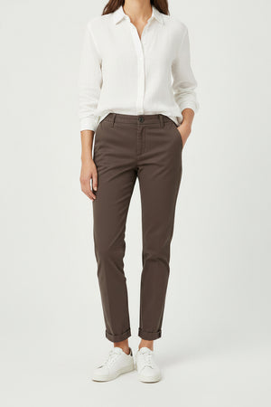 Brown Turn Up Chinos
