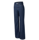 Load image into Gallery viewer, Navy Straight Fit Jeans
