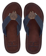 Load image into Gallery viewer, Barbour Navy Toeman Beach Flip Flop
