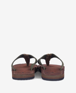 Barbour Olive Toeman Beach Flip Flop