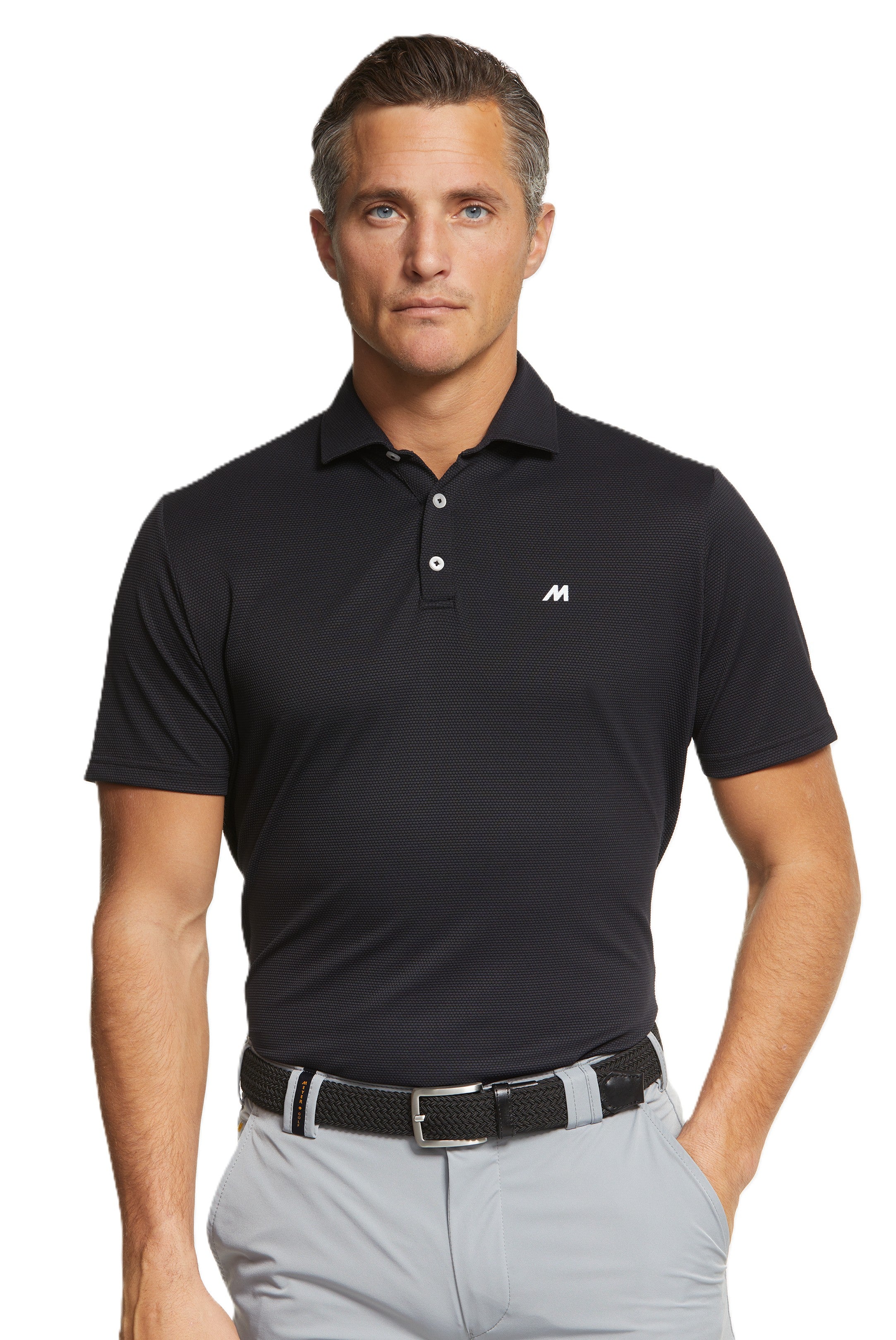 Black Pique Polo Shirt