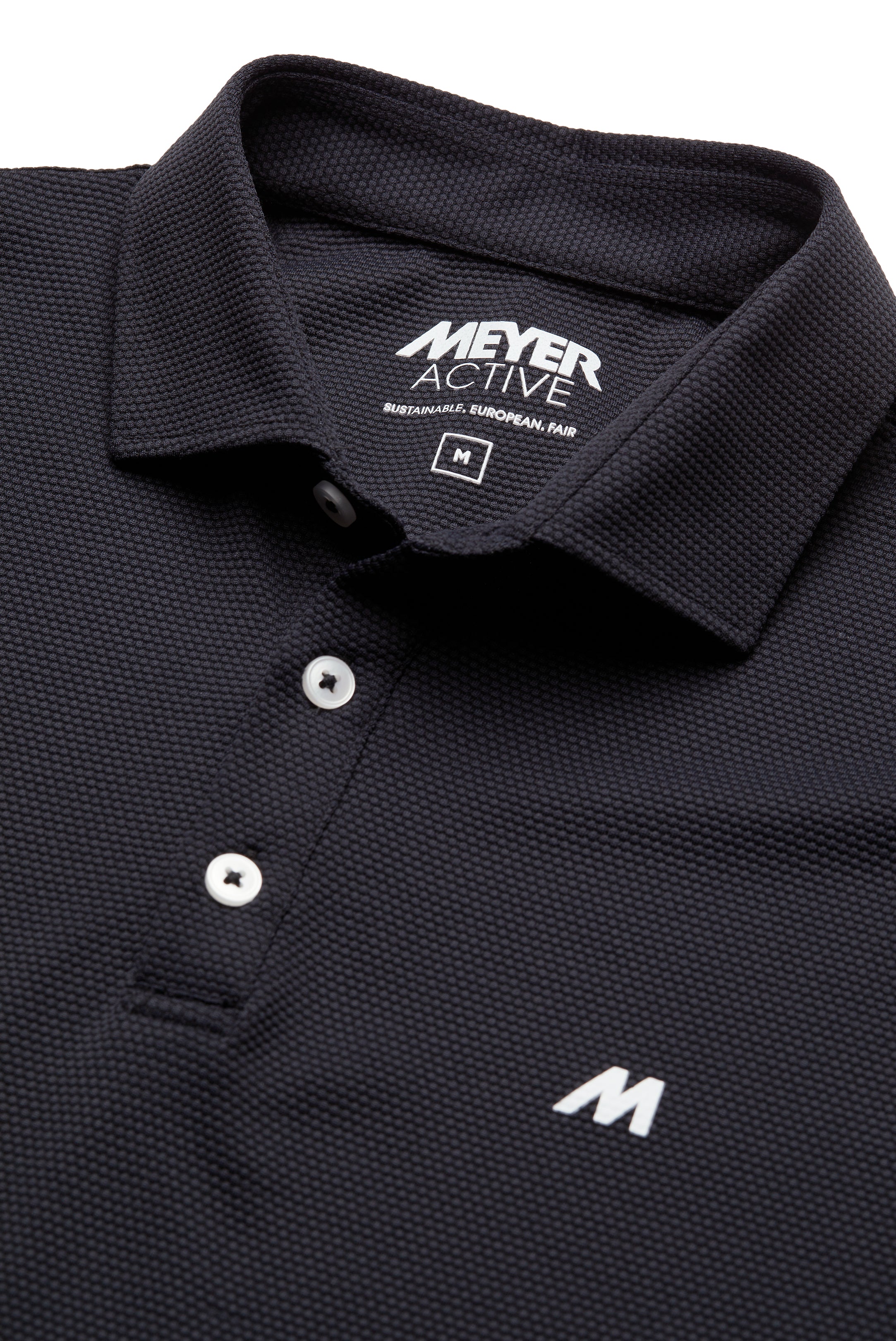 Black Pique Polo Shirt