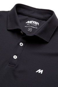 Black Pique Polo Shirt
