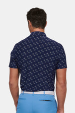 Load image into Gallery viewer, Navy Print Polo Shirt
