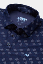 Load image into Gallery viewer, Navy Print Polo Shirt
