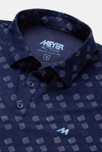 Navy Print Polo Shirt