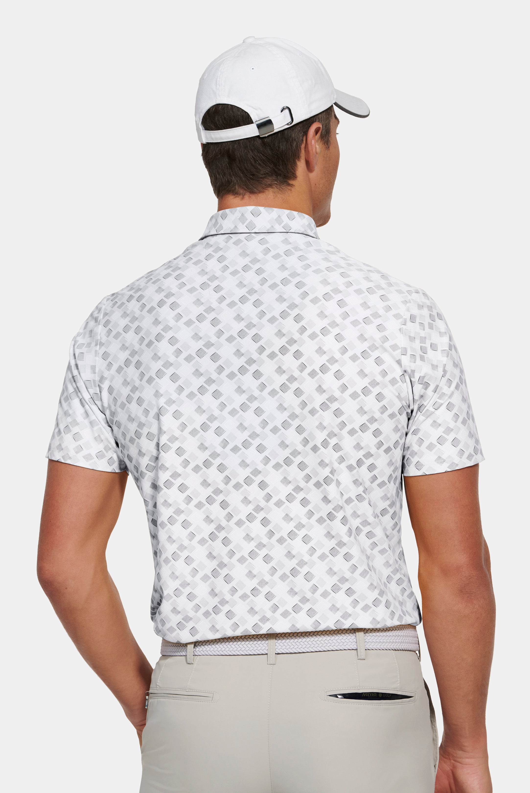 White Print Polo Shirt