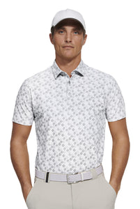 White Print Polo Shirt