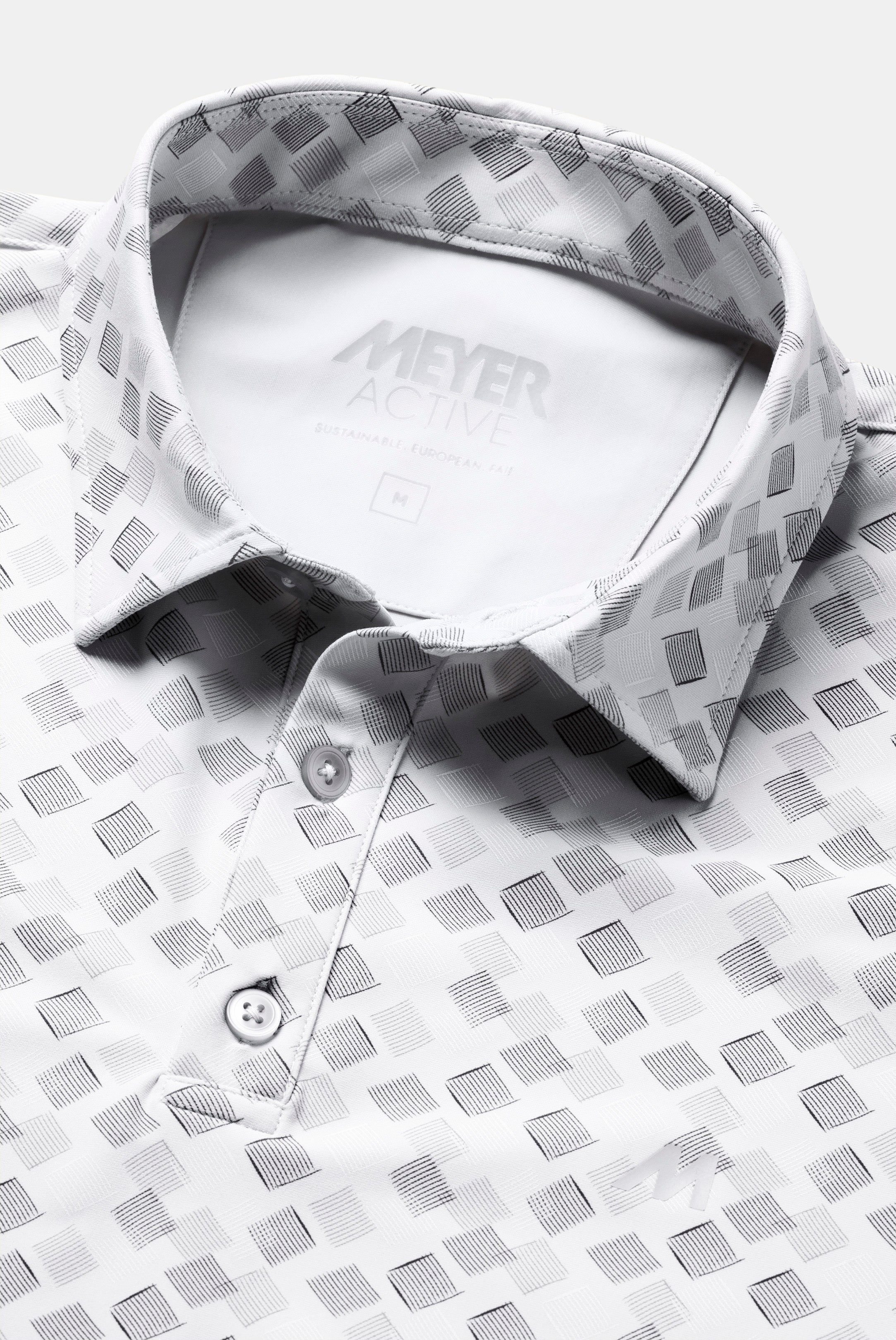 White Print Polo Shirt