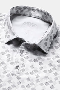 White Print Polo Shirt